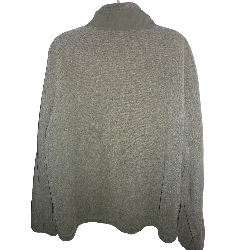 LL Bean‎ Fleece Jacket Full Zip Olive Green Men's Size Large L